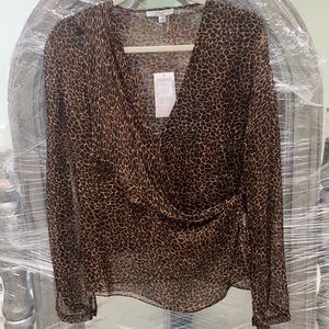 Alberto Magali leopard print silk blouse